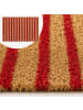 relaxdays Kokosfußmatte "gestreift" in Natur/ Rot - 40 x 60 cm