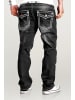 behype Jeanshose Stitch in schwarz