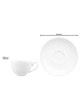 Villeroy & Boch 6er Set Kaffeetassen mit Untertassen Royal 260 ml weiß in weiß