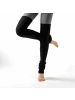 MUNADUNA Legwarmer mit Rippstrick-Design 74cm in Schwarz