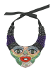 collezione alessandro Kurze Kette " Face " in multi