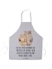 Mr. & Mrs. Panda Kochschürze Bären Liebe mit Spruch in Grau Pastell