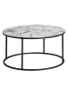 KADIMA DESIGN Couchtisch Rund 80x40x80 cm mit Marmor Optik