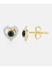 Diamant L'éternel Ohrstecker, mit Saphir, 375 Gelbgold