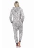 NORMANN Schlafanzug Eteiler Jumpsuit Overall Coralfleece Animal Look - 76717 in braun