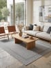 KADIMA DESIGN Teppich flachgewebt Bordüre flachgewebt pflegeleicht Wohnzimmer in Grau