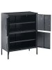 Beliani Büroschränke HOLBECK in Schwarz - (W) 80 x (H) 101 x (L) 40 cm