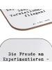 Mr. & Mrs. Panda Untersetzer Spruch Die Freude am Experimentiere... in Weiß