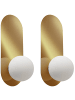 Beliani 2er-Set Wandleuchten LEISI in Gold/Weiß