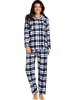 Comtessa Flanell Schlafanzug in marine