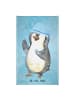 Mr. & Mrs. Panda Gästehandtuch Pinguin Duschen ohne Spruch in Eisblau
