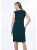 GOLDNER Cocktailkleid mit Raffungen in smaragdgrün
