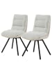 home24 home24 Polsterstuhl im 2er-Set im modernen Stil in Creme