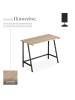 tectake Schreibtisch Newton 100 x 50 x 77 cm, Industrial Holz hell, Eiche Sonoma