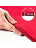 KADIMA DESIGN Teppich Kurzflor Uni-Farbe Microfaser Antirutsch Wohnzimmer waschbar in Rot