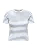 ONLY T-Shirt 1er Pack in Weiß/Blau