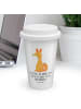Mr. & Mrs. Panda ToGo Kaffeebecher Einhorn Wunsch mit Spruch in Weiß