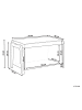 Beliani Bettbank EDLAND in Grün/Braun - (W) 75 x (H) 44 x (L) 43 cm
