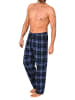 NORMANN Flanell Schlafanzug Pyjama Hose Karo - 76522 in marine