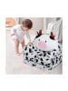 Wisam® Kuh 3-stufiger Liegestuhl für Kinder Schwarz und Weiß