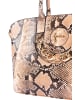 faina Damen Tote Bag in Kamel Schwarz