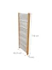 relaxdays Bücherregal "7 Stofftaschen" in Weiß - (B)44,5 x (H)118 x (T)6 cm