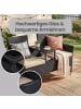 SONGMICS Balkonset Gartenmöbel Funland in Schwarz-taupe - (B)131 x (H)84 x (T)65 cm