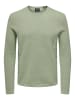 Only&Sons Dünner Langarm Strickpullover Rundhals Basic Sweater ONSPANTER in Mint