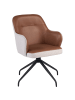 Beliani Esszimmerstuhl STOWE in Braun/Schwarz/Beige - (W) 61 x (H) 90 x (L) 61 cm