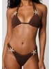 Moda Minx Bikinioberteil Starfish Scrunch Triangle Top in Coffee