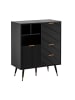 FineBuy Sideboard in Schwarz / MDF / 77x40x97