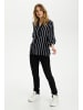 Kaffe Langarm-Bluse KAstridy Regular fit in Midnight Marine/Chalk