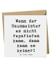 Mr. & Mrs. Panda Deluxe Karte Spruch Hausmeister Hilfe mit Spruch in Weiß