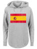 F4NT4STIC Oversized Hoodie Spain Spanien Flagge distressed in grau