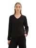 Tom Tailor Pullover KNIT V-NECK in Schwarz