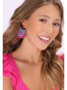IZIA Women Earrings in Pink Blue