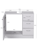 FineBuy Badunterschrank "FB37562" in Weiß /