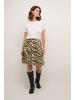 Kaffe Rock KAmarita Regular fit in Sand/Green Animal Print
