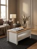 KADIMA DESIGN Couchtisch / Eiche 85x47x45 cm Wohnzimmertisch mit Stauraum