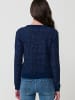 KOROSHI Damen Chenille Strick Herzen Jersey in blau