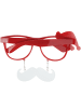 tectake Spaßbrille mit dem Motto Weihnachten, rot/weiß