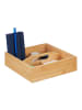 relaxdays Bambus Organizer in Natur - (B)25 x (H)6,5 x (T)25 cm