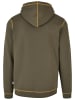 Urban Classics Zip-Kapuzenpullover in olive/yellow