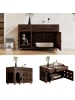 ABRIHOME Katzenkloschrank mit abnehmbare Sandablassplatte in Nussbaumfarbe - 100×45×66cm