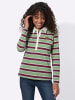 WITT WEIDEN Poloshirt in eucalyptus-bordeaux-geringelt