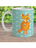 Mr. & Mrs. Panda Kaffeetasse Fuchs Lord ohne Spruch in Türkis Pastell