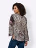 Heine Druckbluse in graphit-camel-bedruckt