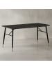 KADIMA DESIGN Esszimmertisch 180x90x76 cm Esstisch in Marmor-Optik Modern, in Schwarz