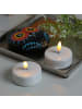 MARELIDA 2er Set LED Maxi Teelichter Kunststoff flackernd D: 6cm in weiß