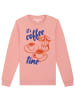wat? Apparel Sweatshirt Its coffee time in Canyon Pink